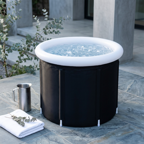 Large Ice Bath Tub Outdoor with Portable Bathtub Athletes Cold Water Therapy Tub Folding Bath Bucket PVC Spa Bathtub