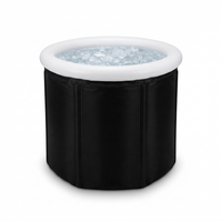 Large Ice Bath Tub Outdoor with Portable Bathtub Athletes Cold Water Therapy Tub Folding Bath Bucket PVC Spa Bathtub — Studio Shot