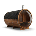 Outdoor Barrel Traditional Steam Cedar Wood Sauna with Wood Burning Stove