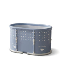 Portable Foldable Bath Tub for Adults No Installation Needed Large Separate Hot SPA Soaking Ice Bathtub Gray — Studio Shot