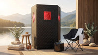 2In1 Portable Infrared Steam Sauna Full Body Relaxation with 660Nm Red Light Therapy 4L Steamer Folding Chair — Lifestyle